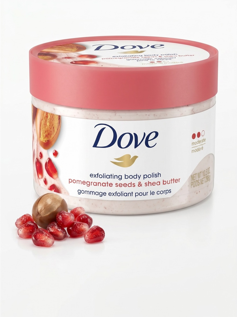 Dove Exfoliating Body Polish Pomegranate Seeds & Shea Butter Scrub 10.5 oz New